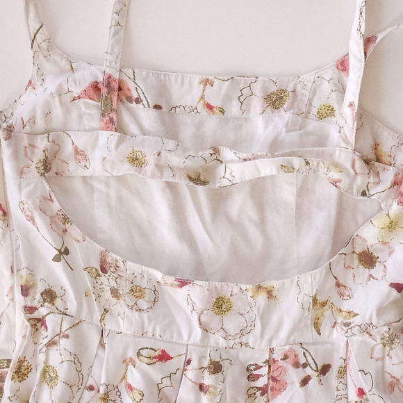 BB DAKOTA Floral Mini Dress in White and Pink 100% Cotton S - Picture 7 of 11